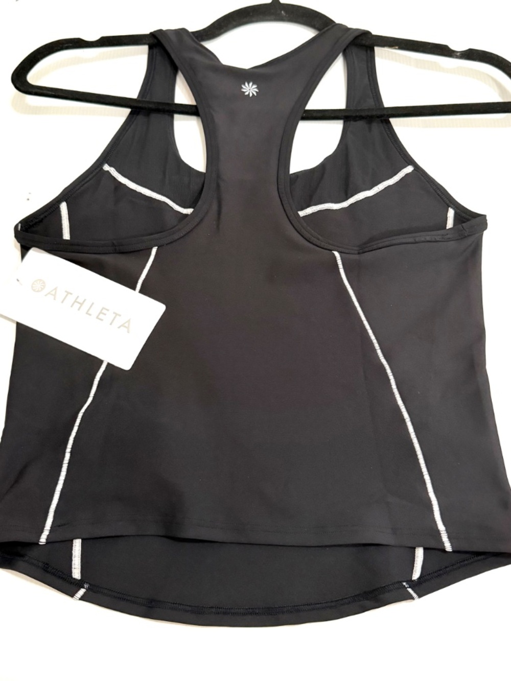 Athleta Interval Tank Black White Racerback Small NWT - Picture 2 of 7